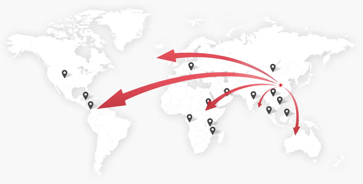 Export Countries map